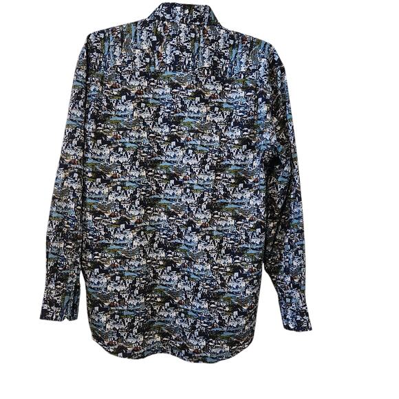 Alan Flusser Button Down Men's Casual button-up dress shirt sz Large - Picture 5 of 12